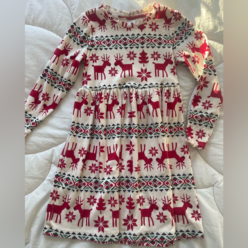 Hannah Anderson dress with holiday print